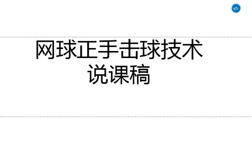 高中体育网球正手击球技术说课稿PPT
