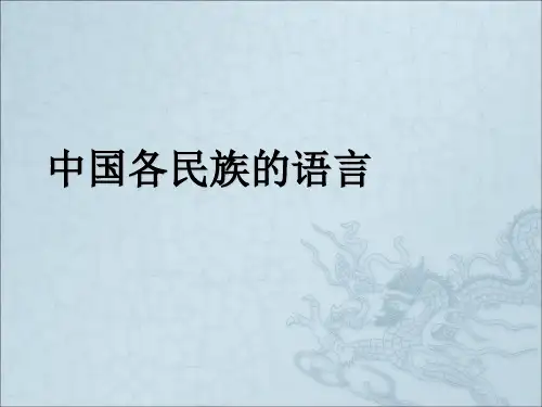 《中国各民族的语言》PPT课件