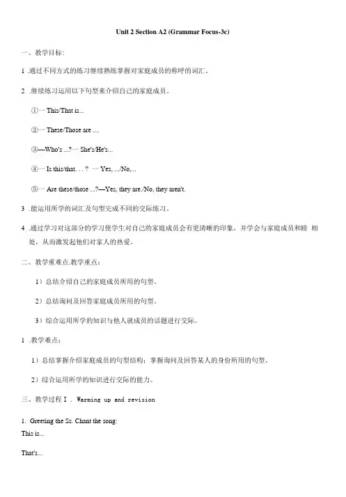 七年级上册Unit2ThisismysisterUnit2SectionA2
