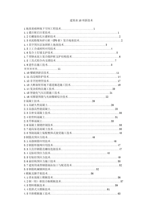 建筑业10项新技术2010版(全文正式版)