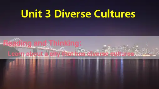 Unit3DiverseculturesReadingandthinking知识点课件-高中英语人教