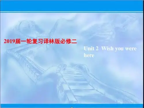 2019届一轮复习译林版必修二Unit2Wishyouwerehere课件(64张)