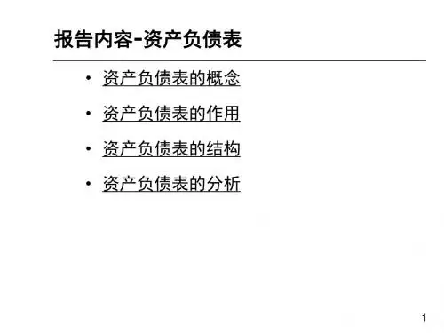资产负债表