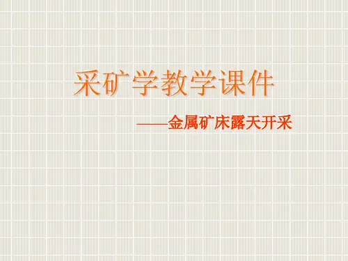 东北大学中国矿业大学采矿学第十五章露天开采程序