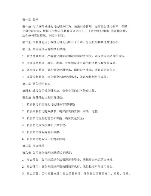 城投公司_财务管理制度