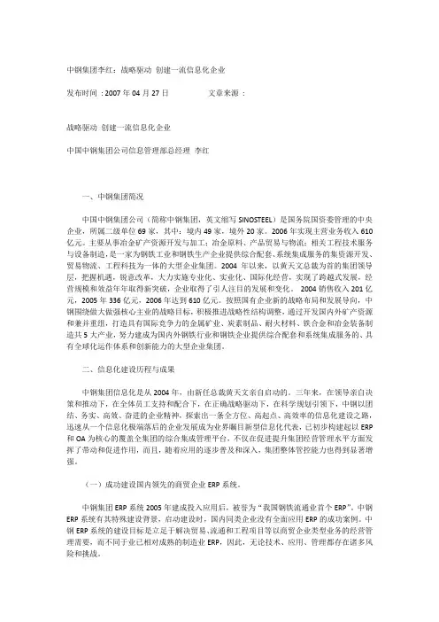 中钢信息化