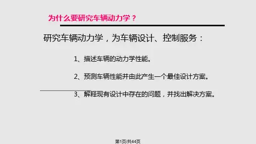 汽车动力学仿真基础PPT课件