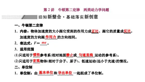 第2讲  牛顿第二定律  两类动力学问题