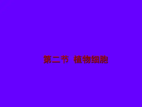 人教版七年级上册生物第二单元第一章第二节植物细胞