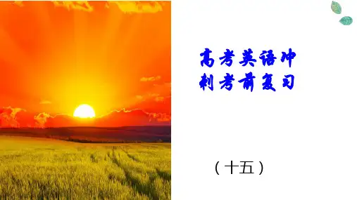 人教版高考英语冲刺复习(十五)课件(26张PPT)