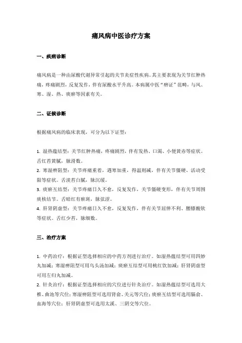 痛风病中医诊疗方案