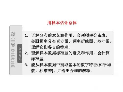 第九章  第二节  用样本估计总体