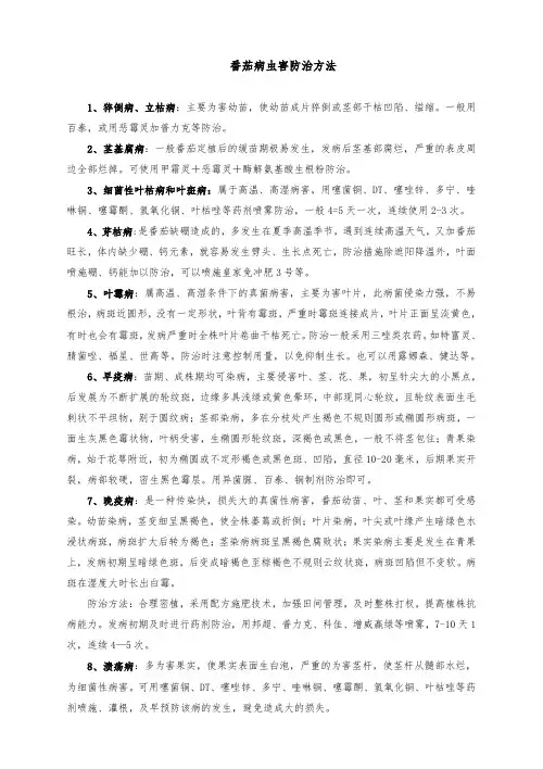 番茄病虫害防治