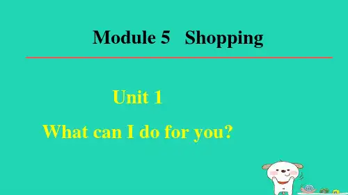 七年级英语下册 Module 5 ShoppingUnit 1 课件(新版)外研版