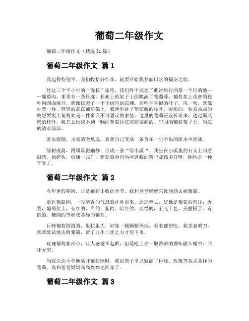 葡萄二年级作文