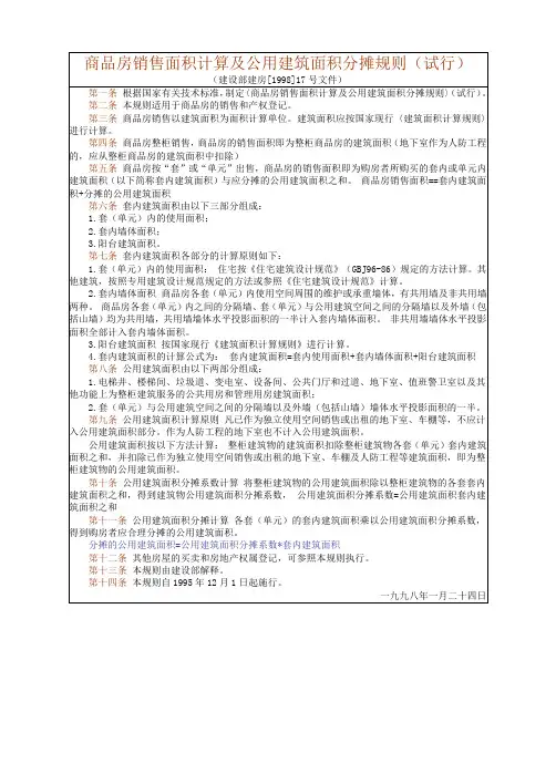 分摊规则
