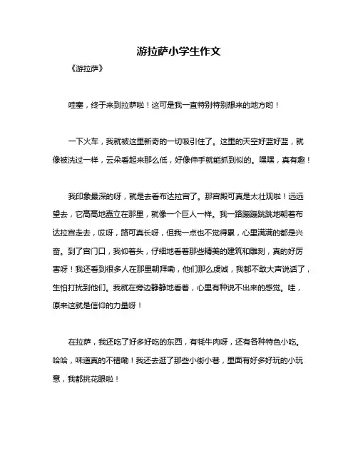 游拉萨小学生作文