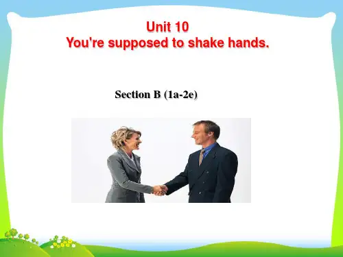 人教版九年级下册英语课件：Unit 10 Section B(1a-2e)(共23张PPT)