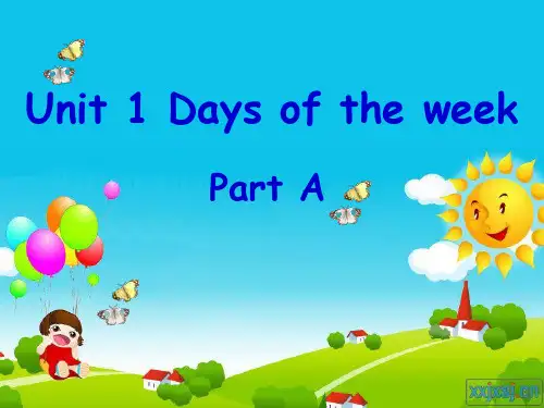 闽教版小学英语四年级Unit1 PartA