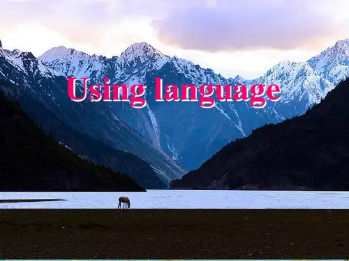 人教版英语必修一unit3using-language PPT课件 图文