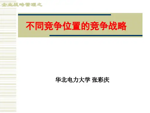 不同竞争位置的竞争战略