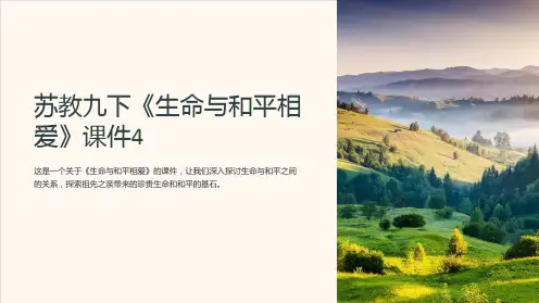 苏教九下《生命与和平相爱》课件4