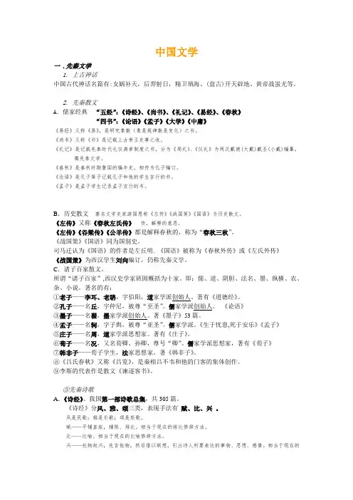 你应该熟知的中外文学常识 免费