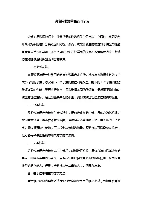 决策树数量确定方法