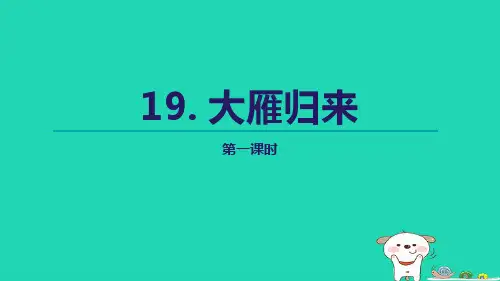 七年级语文上册 第5单元19. 大雁归来 第1课时课件