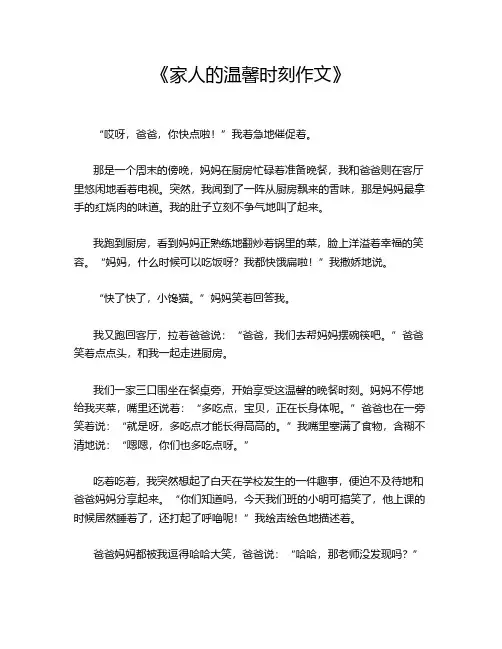 《家人的温馨时刻作文》