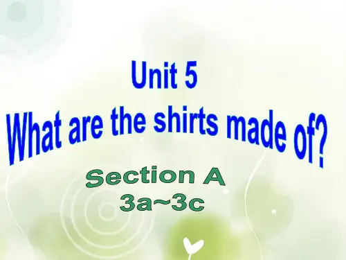人教版九年级英语第五单元第三课时  sectionA 3a-