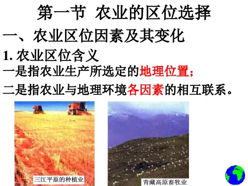 高一地理农业的区位选择(课件共41张PPT)