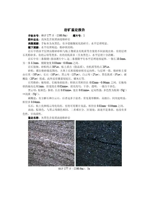 岩矿鉴定报告