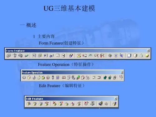 UG--实体建模