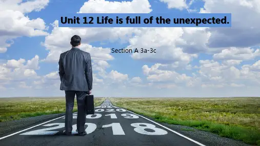 人教版九年级Unit12 SectionA 3a-3c 课件