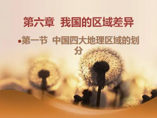 中图版-地理七年级下册-第六章-第一节-我国四大地理区域的划分-PPT课件