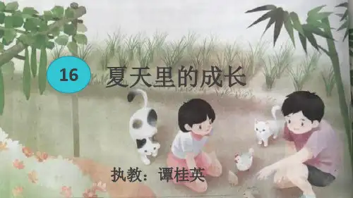 部编版六年级上册语文《夏天里的成长》课件