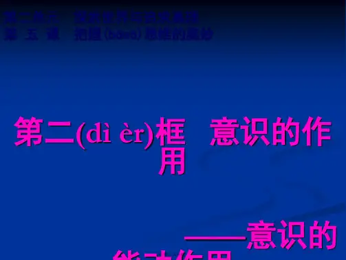 高二政治252意识的作用的课件新人教必修4