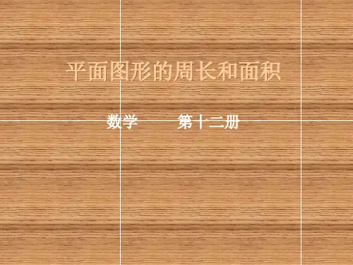 平面图形的面积和周长课件