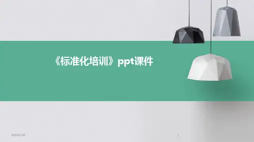 《标准化培训》ppt课件(2024)