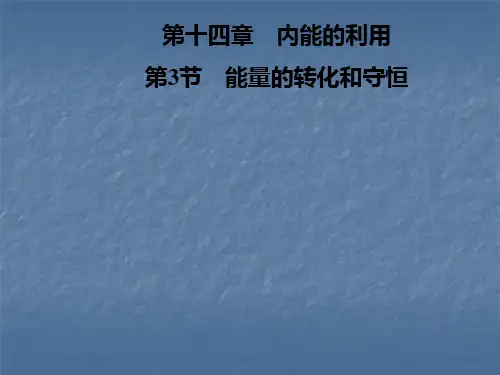 第14章  第3节 能量的转化和守恒