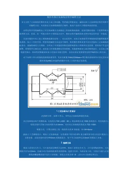 数控车削正弦曲线宏程序编程方法