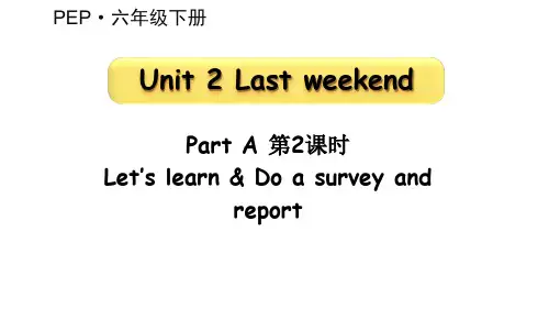 PEP六年级英语下册教学课件Unit 2 第2课时 A Let's learn  