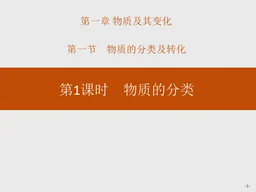 《物质的分类》物质的分类及转化