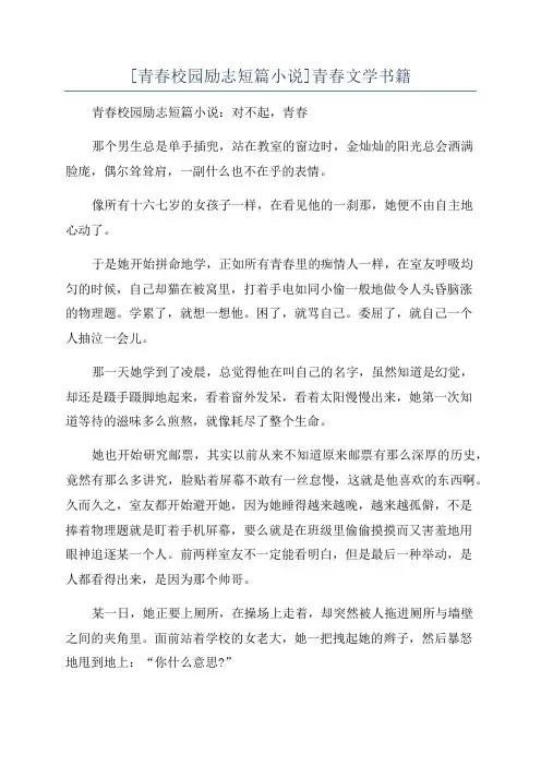 [青春校园励志短篇小说]青春文学书籍