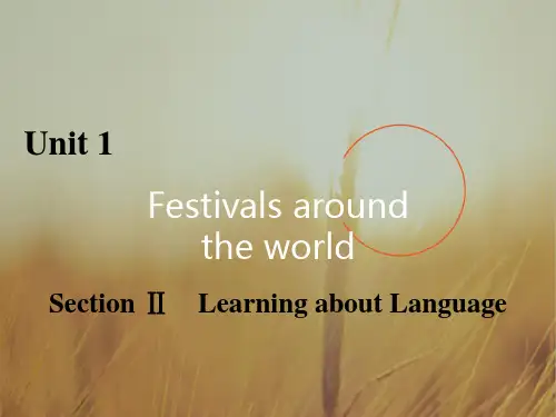 2017春英语必修三课件：Unit 1 Festivals around Section 2 精品