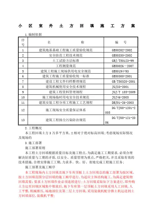 室外土方回填施工方案