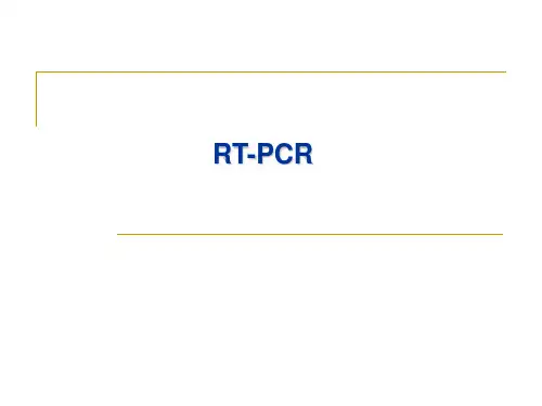 实验二  RT-PCR