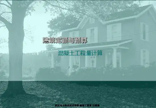 2.6混凝土工程量计算