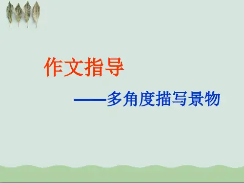 初中作文指导：《写作：多角度描写景物》ppt课件(自制)1